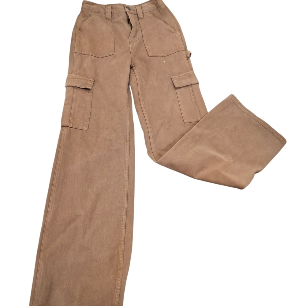 Pacsun Ultra Highrise Flare Carpenter Jeans Brown Womans Size 24